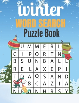 Winter Word Search Puzzle Book: Holiday Fun for Adults themed word search puzzle book Winter Puzzle Gift for Word Puzzle Lover Brain Exercise Game (Wi