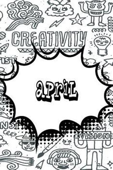 Paperback April: Personalized Doodle Isometric Dot Paper Notebook Featuring 120 Pages 6x9 Book