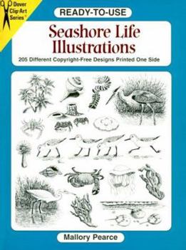 Paperback Ready-To-Use Seashore Life Illustrations: 230 Different Copyright-Free Designs Printed One Side Book