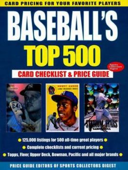 Paperback Baseball's Top 500: Card Checklist & Price Guide Book