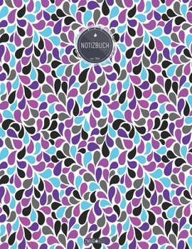 ZMUDACE Notizbuch Liniert: in DIN A4 Softcover ZL142 Tropfen Muster Lila Rosa 156 leere linierte Seiten mit pers�nlichem Register + Seitenzahlen Zeichenbuch, Skizzenbuch, Lineatur 4, Malbuch, Notizhef
