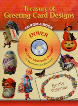 Paperback Treasury of Greeting Card Designs CD-ROM and Book [With CDROM] Book