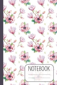 Notebook with Pink Blossom Design: Pretty Lined Notebook (Journal / Diary) for Women