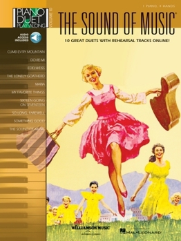 Misc. The Sound of Music Piano Duet Sheet Music for 1 Piano 4 Hands Play-Along Songbook with Online Audio 10 Classic Musical Theater Songs for Duet Pianists Book