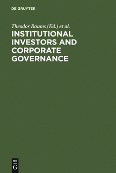 Hardcover Institutional Investors and Corporate Governance Book