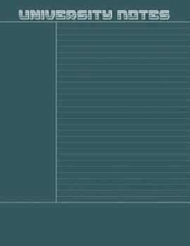 Paperback University Notes: 100 pages of Cornell note paper, 8.5x11 in., matte cover Book