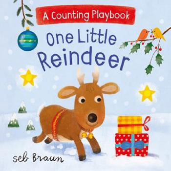 Hardcover One Little Reindeer: A Counting Playbook Book