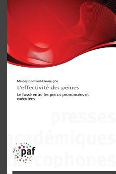 Paperback L'Effectivité Des Peines [French] Book