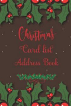 Paperback Christmas Card List Address Book: Record Book and Tracker For Holiday Cards You Send and Receive with alphabet tabs Book