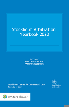 Hardcover Stockholm Arbitration Yearbook 2020 Book