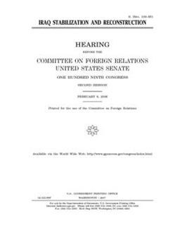 Iraq stabilization and reconstruction