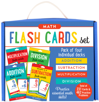 Misc. Math Flash Card Set: Addition, Subtraction, Multiplication, and Division Four-Deck Set Book