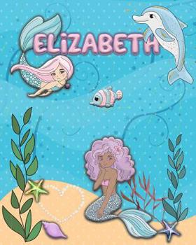Paperback Handwriting Practice 120 Page Mermaid Pals Book Elizabeth: Primary Grades Handwriting Book K-2 Book