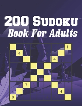 Paperback 200 Sudoku Book For Adults: Brain Games Fun Sudoku for Adults Includes Instructions and Solutions Book