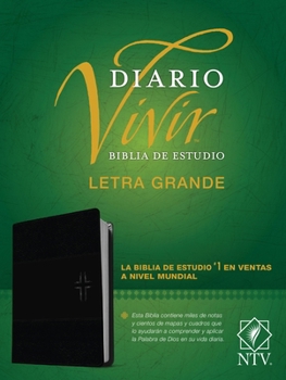 Imitation Leather Biblia de Estudio del Diario Vivir Ntv, Letra Grande (Sentipiel, Negro/Ónice, Índice, Letra Roja) [Spanish] [Large Print] Book