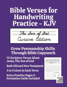 Paperback Bible Verses for Handwriting Practice - KJV: The Son of God Cursive Edition Book