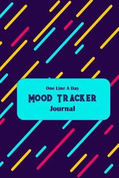 Paperback One Line a Day Mood Tracker: Thirty-One-Day, Abstract Slicing Rain, Condensed Mood Diary, Complete with Sketch Areas and Color Charts. Book