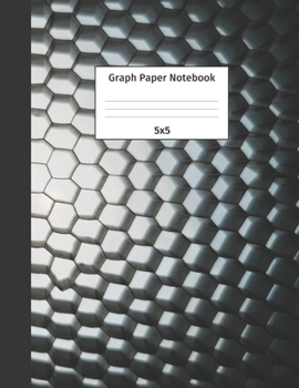 Paperback Graph Paper Notebook 5x5: Quad Ruled 5 Squares Per Inch Grid Paper. Math and Science Composition Notebook for Students and Teachers. Perfect for Book