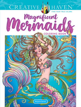 Paperback Creative Haven Magnificent Mermaids Coloring Book