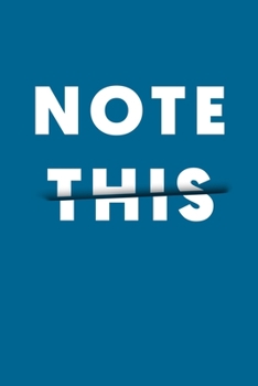 Paperback BLUE NOTEBOOK NOTE THIS MATTFISNISH HIGH QUALITY MATT FINISH *HIGH QUALITY* 6x9 inches Book