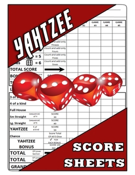 Yahtzee Score Sheets: 100 Yahtzee Score Pads, Game Record Score Keeper Book, Score Card Yahtzee Game