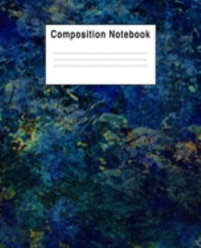 Paperback Composition Notebook: Blue Grunge Art Book