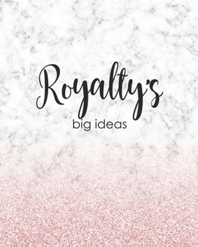 Paperback Royalty's Big Ideas: Personalized Notebook - 8x10 Lined Women's Journal Book