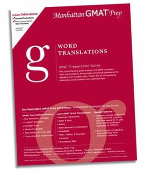 Paperback Word Translations Gmat Preparation Guide (Manhattan Gmat Prep) Book