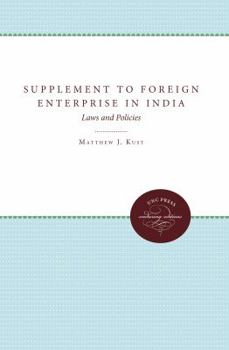 Paperback Supplement to Foreign Enterprise in India: Laws and Policies Book