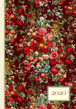 Paperback 2020: Victorian Daily & Monthly Planner (Red Chintz) Book