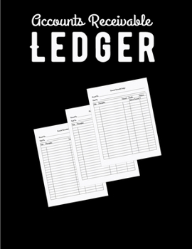 Accounts Receivable Ledger: Accounting Book Sheets Simple Layout to Track Customer Payments