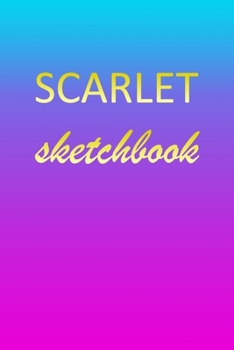 Scarlet: Sketchbook | Blank Imaginative Sketch Book Paper | Pink Blue Gold Custom Letter S Personalized Cover | Teach & Practice Drawing for ... Doodle Pad | Create, Imagine & Learn to Draw