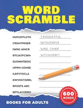 Paperback Word Scramble Books for Adults: Word Unscramble Book