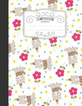 Paperback Composition Notebook: Kawaii Wide Ruled Comp Books for School - Alpaca My Bags Book