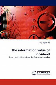 Paperback The information value of dividend Book