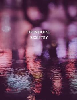Paperback Open House Registry: Guest and Visitors Sign in Book (Water) Book
