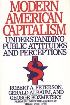 Hardcover Modern American Capitalism: Understanding Public Attitudes and Perceptions Book