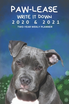 Paperback 2020 & 2021 Two-Year Weekly Planner For Pit Bull Terrier Dog Owner - Appointment Book Gift - Two Year Agenda Notebook: Starts November 2019 - Cute Pit Book