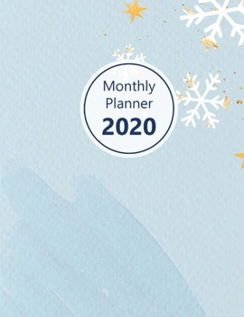 Monthly planner 2020: Large. Month on 2 pages. Incl. 2020 Calendar, Important dates section and Notes pages. 8.5" x 11.0" (Letter size). (Winter / ... themed. Snowflakes design. Soft matte cover).