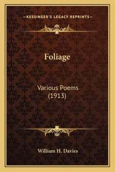 Paperback Foliage: Various Poems (1913) Book