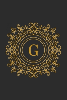 G: monogram initial Letter G - Personalized Initial Monogram Letter G  College Ruled Notebook - 6 x 9 inch Pocket Size: Cute Alphabet Vintage ...