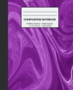 Purple Wide Ruled Composition Notebook: Blank Purple Marbling Lined Wide Ruled Composition Notebook | 100 Pages Perfect for Notes, Diary, Journal | Makes a Great Gift for Teacher friends and Coworkers