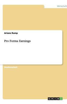 Paperback Pro Forma Earnings [German] Book