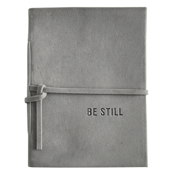 Hardcover Santa Barbara Design Studio Suede Journal Face to Face Designs Lined Diary with Inspirational Messages, 9" x 7", Be Still Book