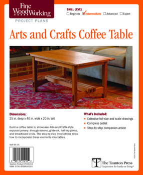 Paperback Fine Woodworking's Arts and Crafts Coffee Table Plan Book
