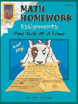 Paperback Math Homework Assignments, Grade 7: One Skill at a Time Book