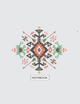 Notebook: Boho style on grey cover and Dot Graph Line Sketch pages, Extra large (8.5 x 11) inches, 110 pages, White paper, Sketch, Draw and Paint