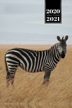 Paperback Zabra Safari Africa Savannah Week Planner Weekly Organizer Calendar 2020 / 2021 - In Savanna: Cute Wildlife Animal Pet Bullet Journal Notebook Diary i Book