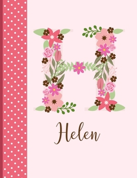 Paperback Helen: Monogrammed Personalized Lined Journal with Inspirational Quotes Book