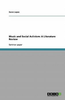 Paperback Music and Social Activism: A Literature Review Book